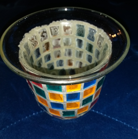 Vintage Multi-Color Mosaic Candle Holder - Picture 14 of 14